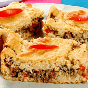 Torta de frango e grão-de-bico suculenta