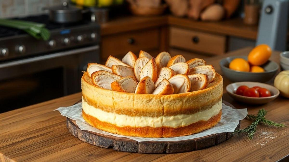 Torta de frango e abobrinha