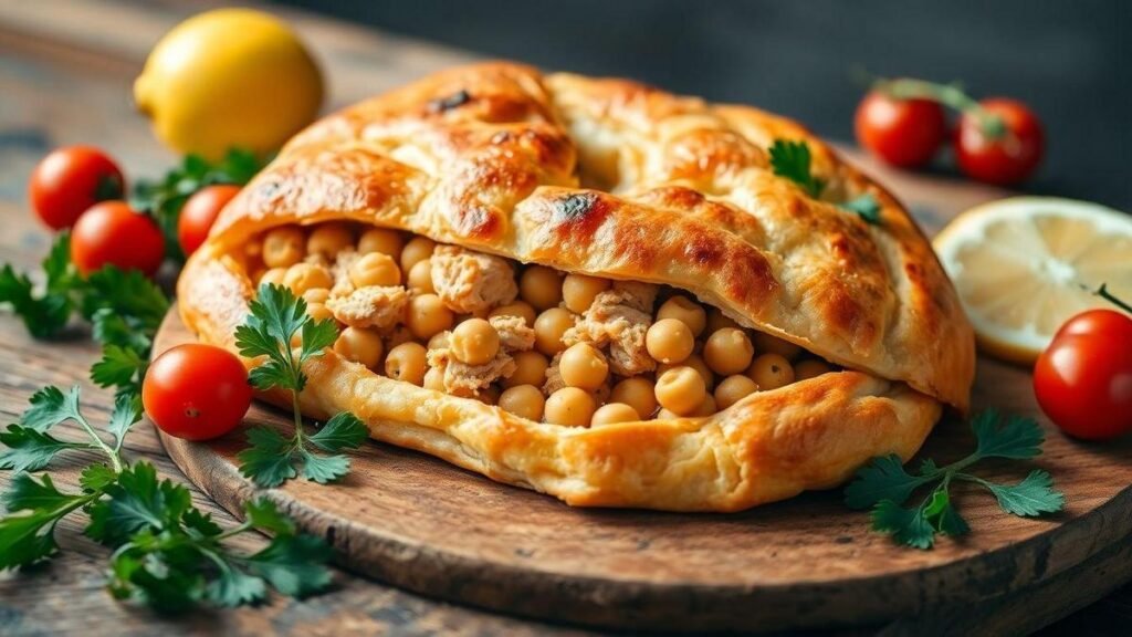 Torta de Frango e Grão-de-Bico
