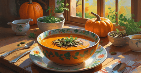 Sopa de abóbora: uma receita cheia de nutrientes